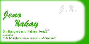 jeno makay business card